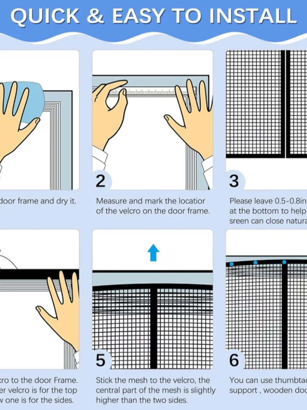 Garage Door Screen For 2 Stall Garage 16x8 Magnetic Mesh Screen Enclosure/Door